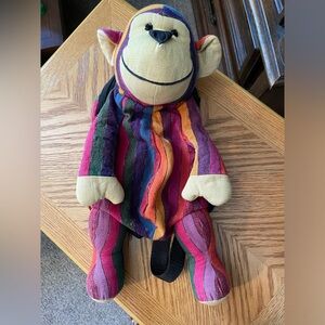 Ruth Nohemi RH Guatemalan Cotton Multi Color Monkey Child’s Backpack